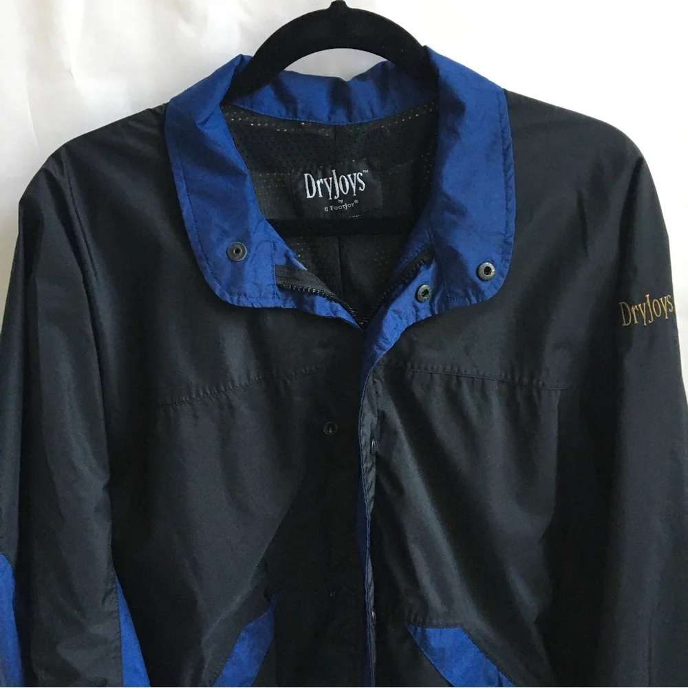 Vintage Footjoy FJ Dryjoys Golf Windbreaker/Rain Full Zip Jacket Medium